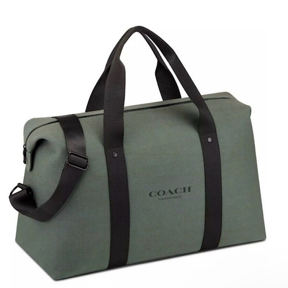 Coach men's fragrance army green weekender duffel bag new with tags NWT